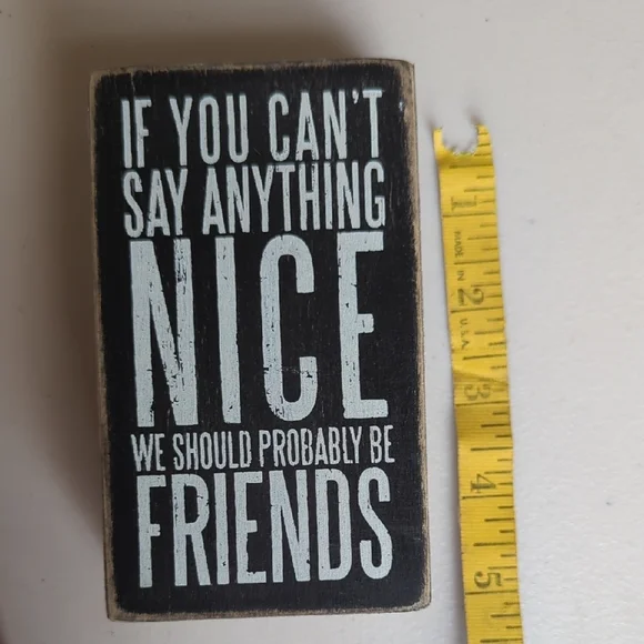 Black and White Decorative Sign - Picture 3 of 4